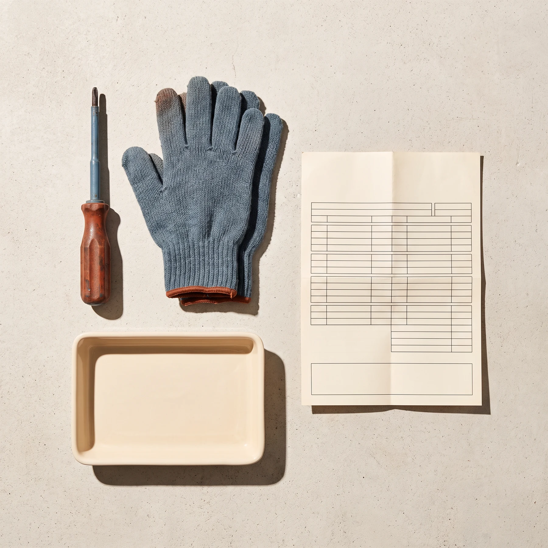 Repair tools and tray